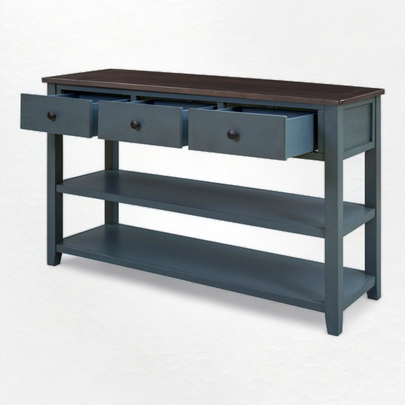 Console Cabras, Espresso incorrect, H 30 po x l 48,82 po x P 15,75 po, Bleu