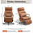 Faux Leather Office Chair with Retractable Footrest-1613609950