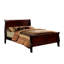 Grand lit en bois de cerisier massif, style transitionnel pour la chambre à coucher, pieds de support et cadre de lit anglais, pièce de chambre à coucher avec base requise