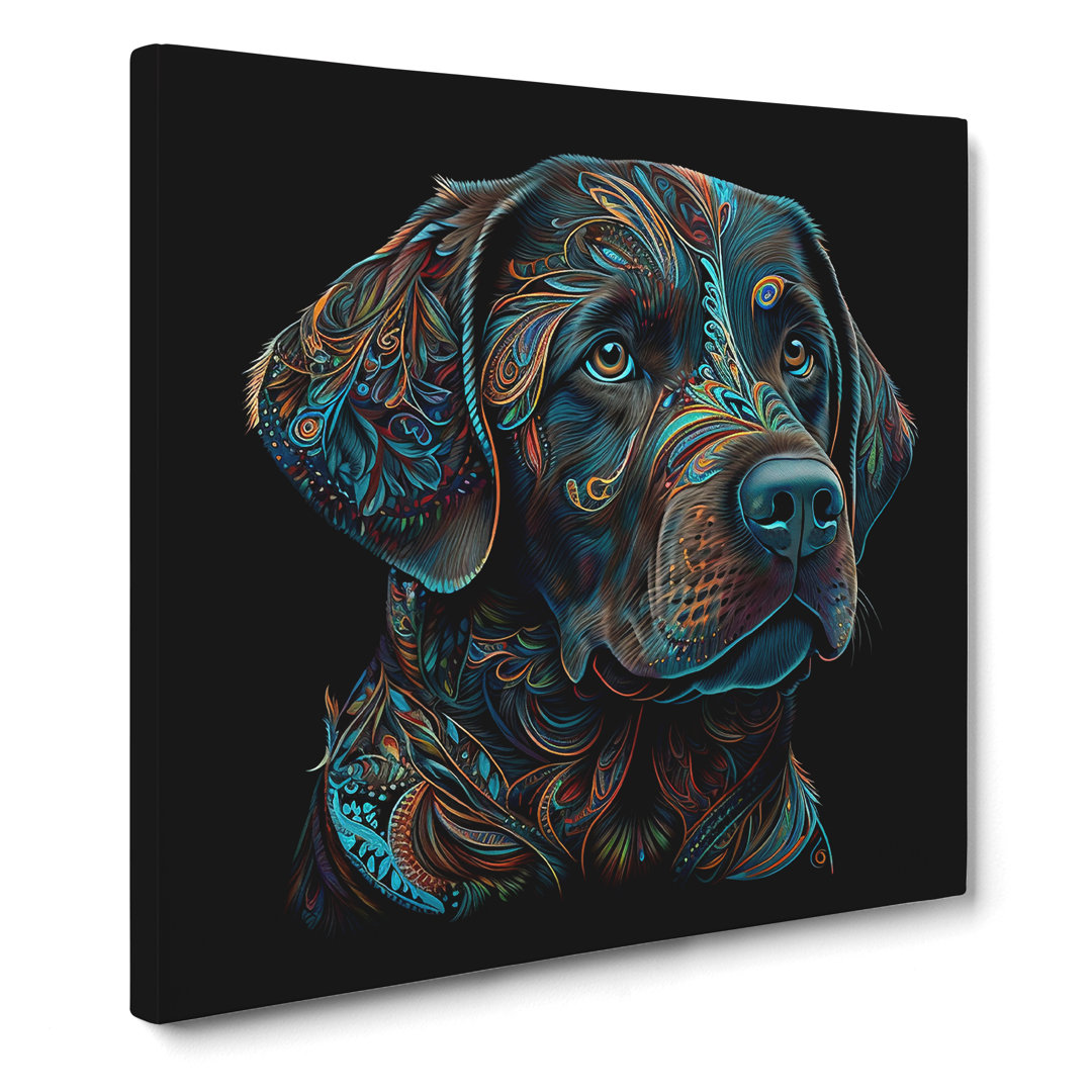 Labrador Retriever Paisley Art - Wrapped Canvas