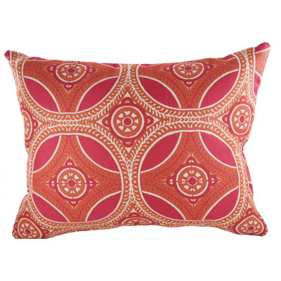 Medallion Geometric Cotton Blend Reversible Throw Pillow