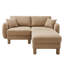 Café couleur, 2, bouclés, en forme de coquillage, ressorts hélicoïdaux, tissu d'ameublement modulaire respirant 2 avec structure en bois, sièges moelleux et confortables pour la détente-121361569