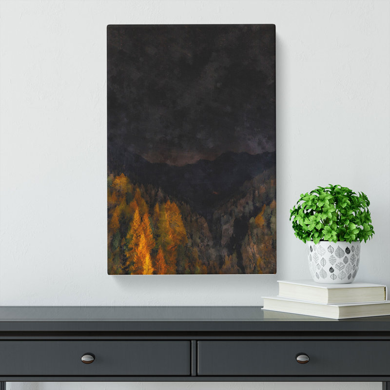 Forest At Night Abstract - Wrapped Canvas, 50cm H x 35cm W x 3cm D