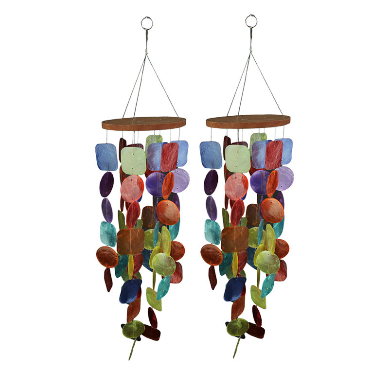 Carillon Capiz, H 25,75 po x l 6 po x P 6 po, Rouge