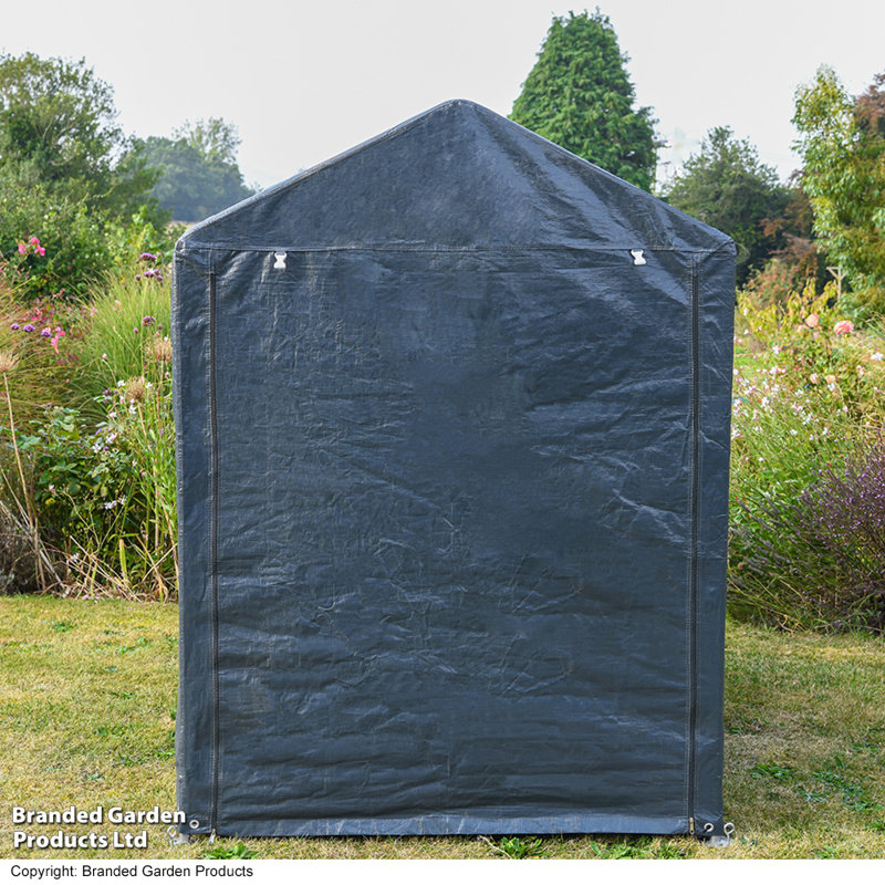 Heavy Duty PE Cover Shed 4x6ft Dark Grey