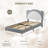 Full Upholstered Bed Frame with Panda-Shaped Headboard, Berber Fleece Platform Bed for Girls & Boys-1135857411
