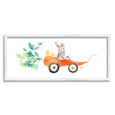 " Spring Rabbit Chicks Riding Seasonal Carrot Wagon " by Heatherlee Chan