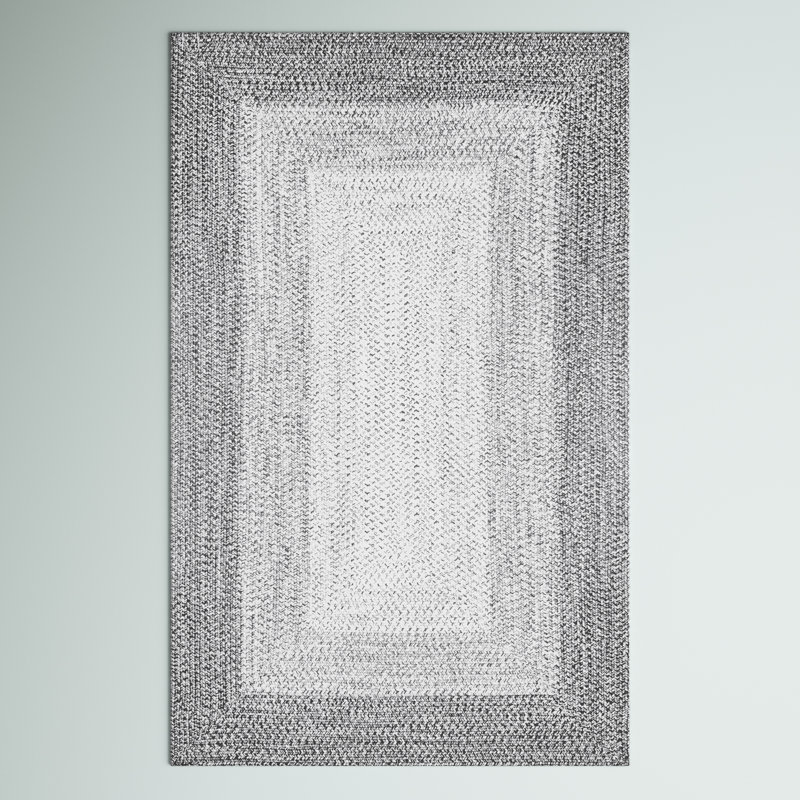 Tapis intérieur / extérieur gris clair Michaela, Rectangle 5 pi x 8 pi