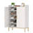 Adjustable 5-Tier Shoe Storage Cabinet – White Entryway Storage, Holds 15-20 Pairs