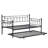 Modern Daybed With Trundle - Black Finish For Style, Strong Metal Frame Stability, Space Concept, Quiet And Noiseless, Easy To Assemble Piece, No Box Spring Needed, Carries 250/350 Lbs Color Scheme,