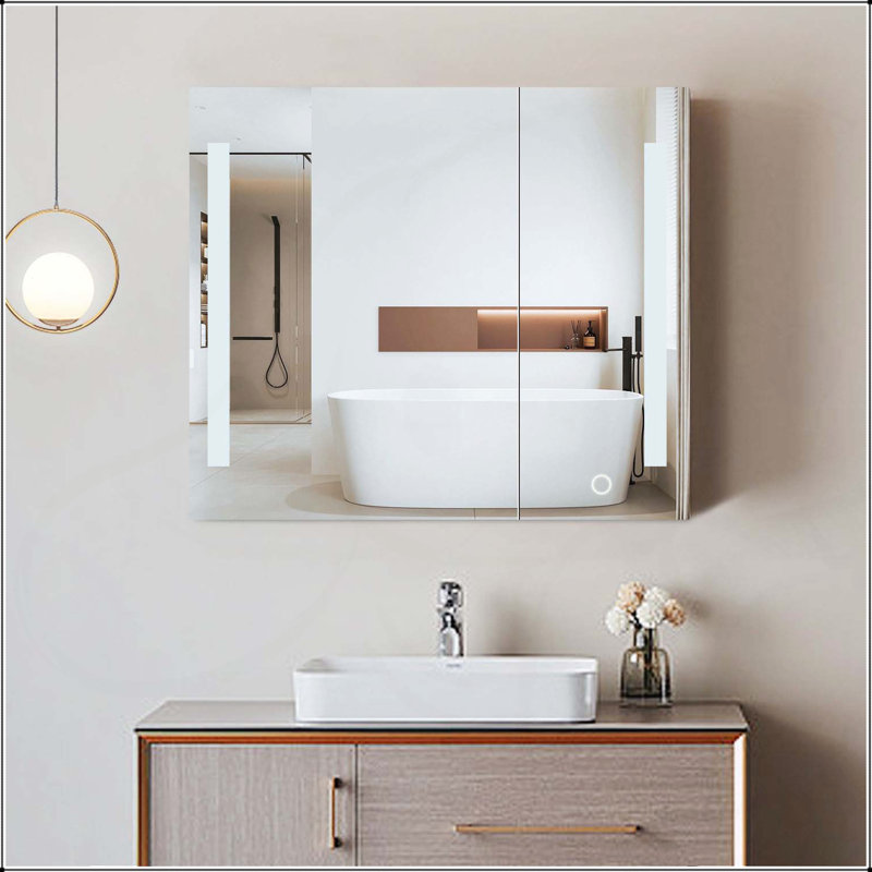 Armoire de salle de bain polyvalente avec des fonctionnalités avancées pour un rangement optimal