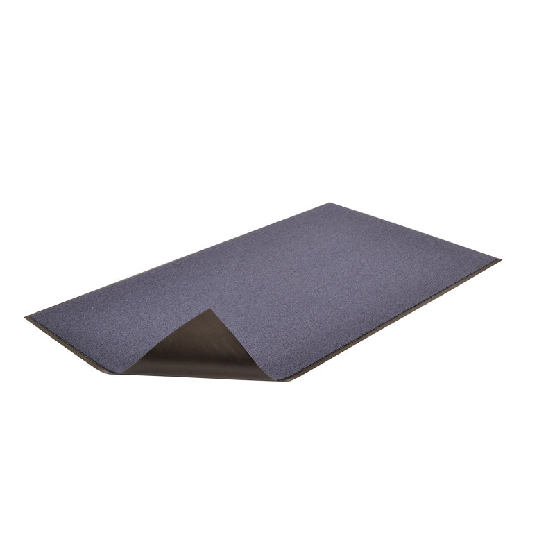 Tapis de porte d’intérieur anti-dérapant Mesirow, Bleu, Rectangle 3 pi x 4 pi