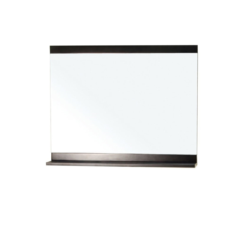 Miroir de salle de bain avec tablettes, Espresso foncé