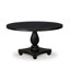La table de petit déjeuner avec plateau rond en bois d'acacia et base piédestal élégante - Finition noire sablée-1156809875-1154334042-1154334040