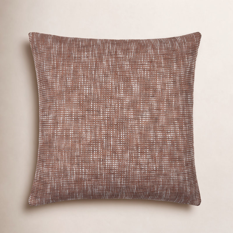 Coussin Danube, H 18 po x l 18 po, Brun / blanc, Bas