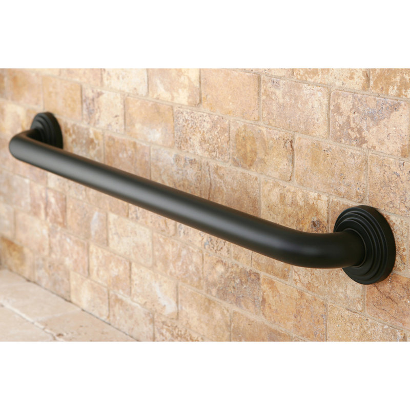 Kingston Brass Milano 1-1/4 Inch O.D Grab Bar, 24" W, Oil Rubbed Bronze