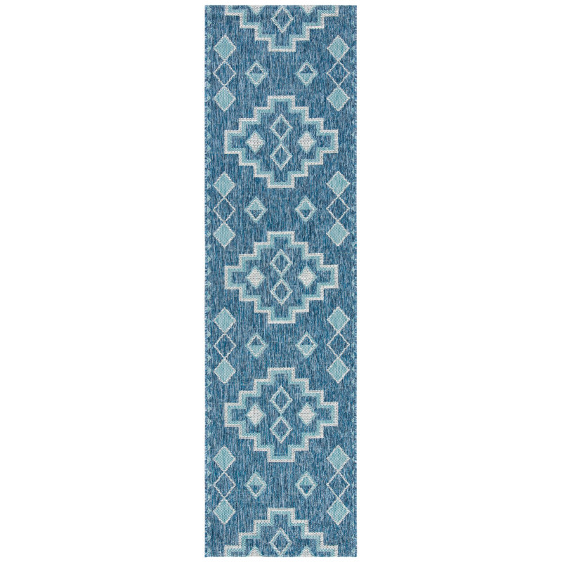 Amarien Geometric Indoor/Outdoor Area Rug, Runner 2'3" x 6'7"