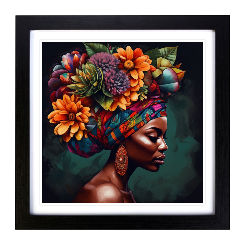 Single Picture Frame Print on Wood, Black