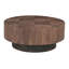 Table basse ronde en bois de manguier massif-873565453