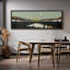 Sun Mountain Landscape Lonely - Green Abstract Landscape Mountains, reproduction d'art sur toile-98042211-111176944