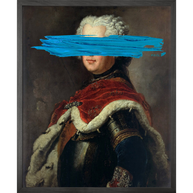 Blue Mark by Young And Battaglia - Single Picture Frame Print on Canvas