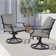 Swivel Patio Dining Armchair With Cushion（set of 2）
