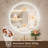 Adorna Round Frameless Backlit Mirror, LED Bathroom Vanity Mirror with Dimmable Brightness, Anti-fog Function, 50000h Lifetime, Shatterproof Film-88783305