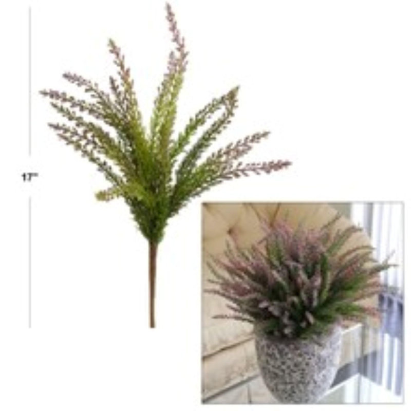 3 pièces 17 "cèdre buisson avec 18 frondes - lavande Faux plante