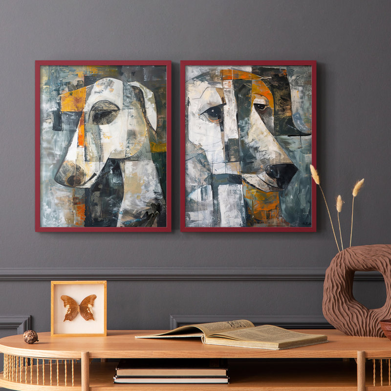 ANIMALS Series CXIX - reproduction encadrée de qualité supérieure - prête à être accrochée - aucun clou requis - aucun clou requis