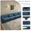 4 Seater Corduroy Corner Sofa -215749265-215749483