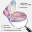 Art mural en métal rose et bleu de couleur pastel ciel III - forme Boomerang Sky-154610794