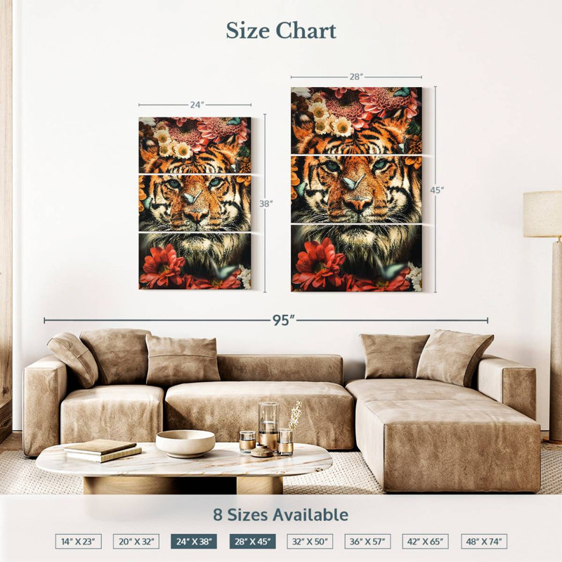 Brampt WK Tiger, 38" H x 24" W