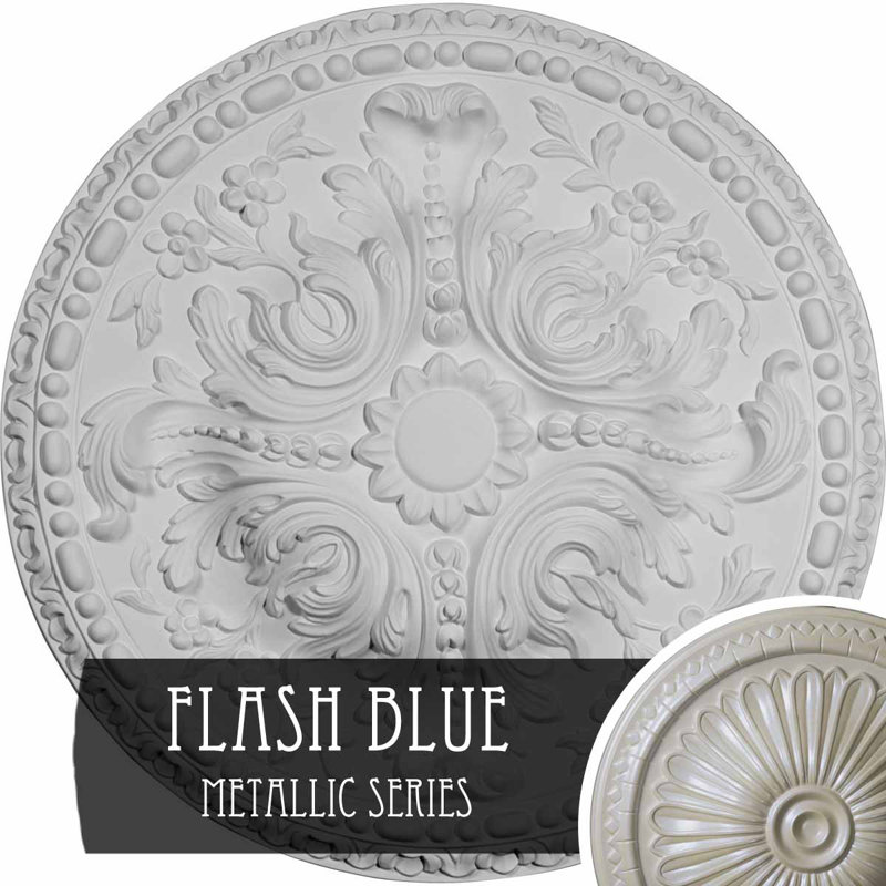 Endurathane Alexa Ceiling Medallion, 20 1/2"OD x 1 7/8"P (Fits Canopies up to 2 7/8")Hand-Painted Antique Copper Finish