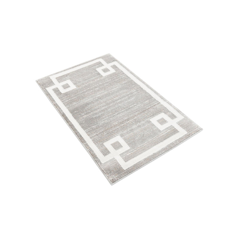 Tapis contemporain gris Aimeeleigh, Rectangle 2 pi x 3 pi 1 po