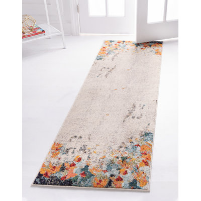 Rusland Washable Abstract Indoor Rug
