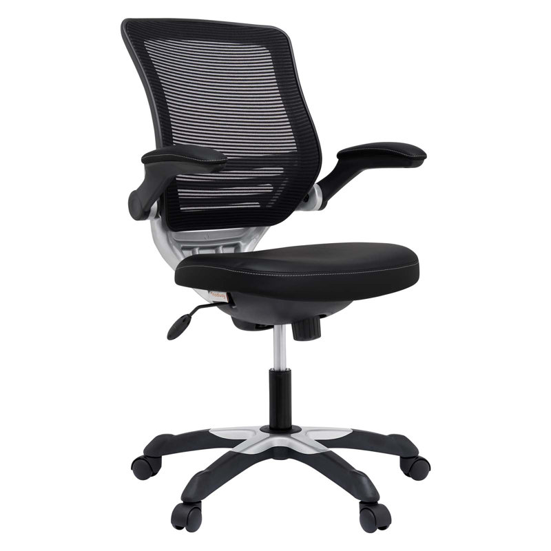 Chaise de bureau avec siège en maille Tonti Edge Porch & Den, Noir, Noir