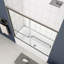 Porte de douche de baignoire à dérivation - 56 à 60 po x 58 po en verre trempé de 1/4 po, finition, fonction de fuite, glissement en douceur, finition facile à installer-121166426