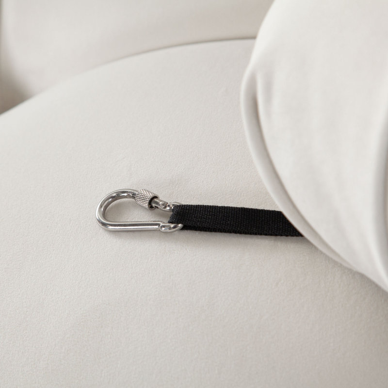 Canapé modulaire 2 pièces 74 pouces Paloma en velours crème clair, Blanc