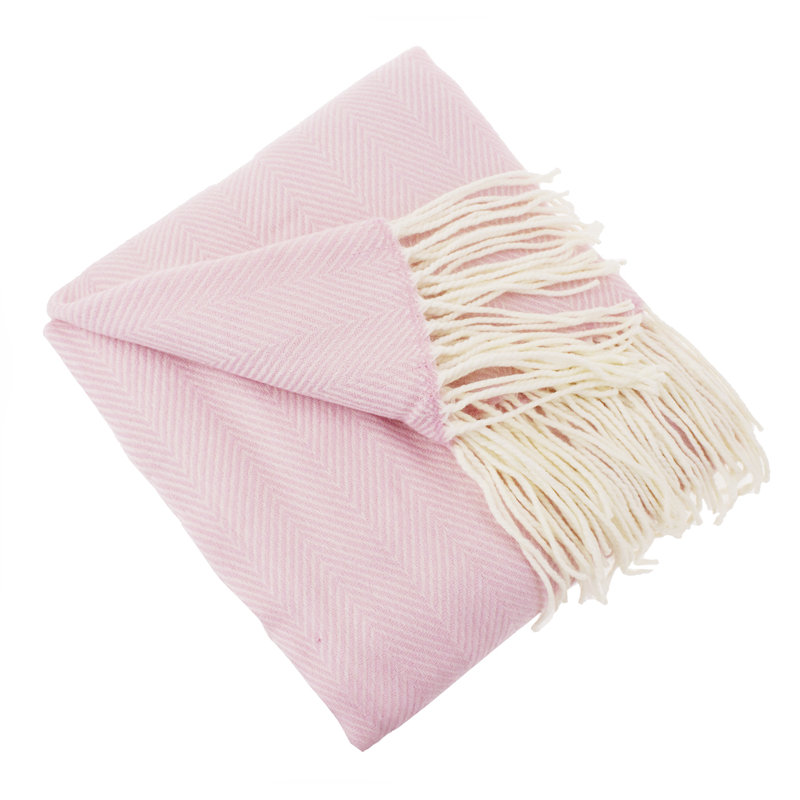 Jeté Sevan, 50 po x 60 po, Chevron, Rose
