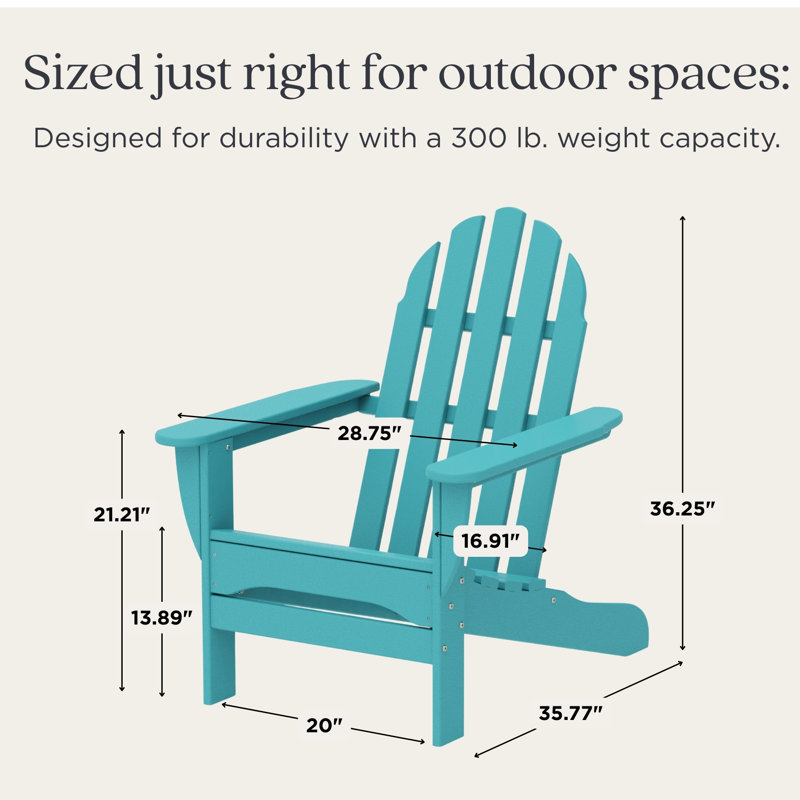 Chaise Adirondack classique POLYWOOD, Aruba