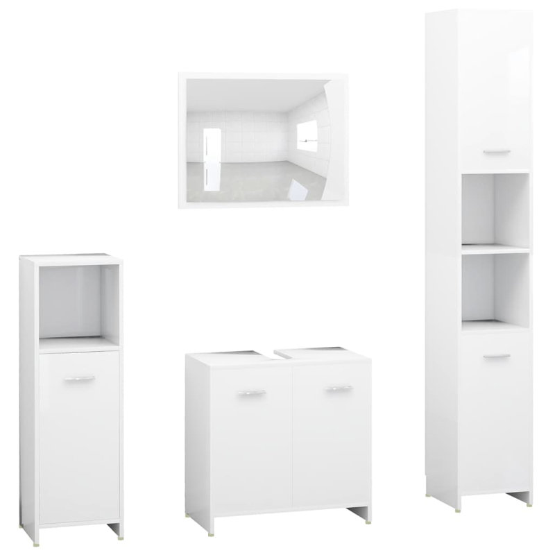 Ermir Bathroom Storage Furniture Set, White