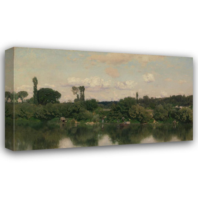 «On the seine» par Martin Rico Y Ortega, reproduction d'art sur toile tendue, H 18 po x l 14 po