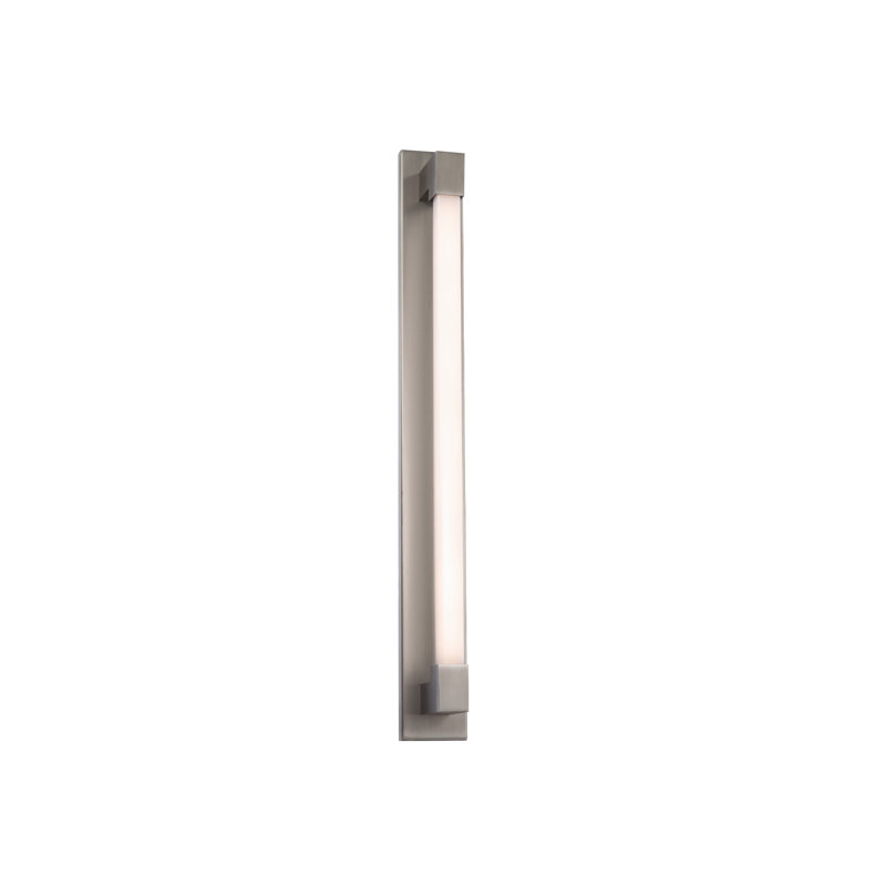 Éclairage pour meuble-lavabo à 1 lumière DEL en nickel brossé Barre, 2 700 K