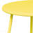  Round Metal End Table, X-Shaped Frame Indoor Outdoor Side Accent Table - Yellow-1325802949