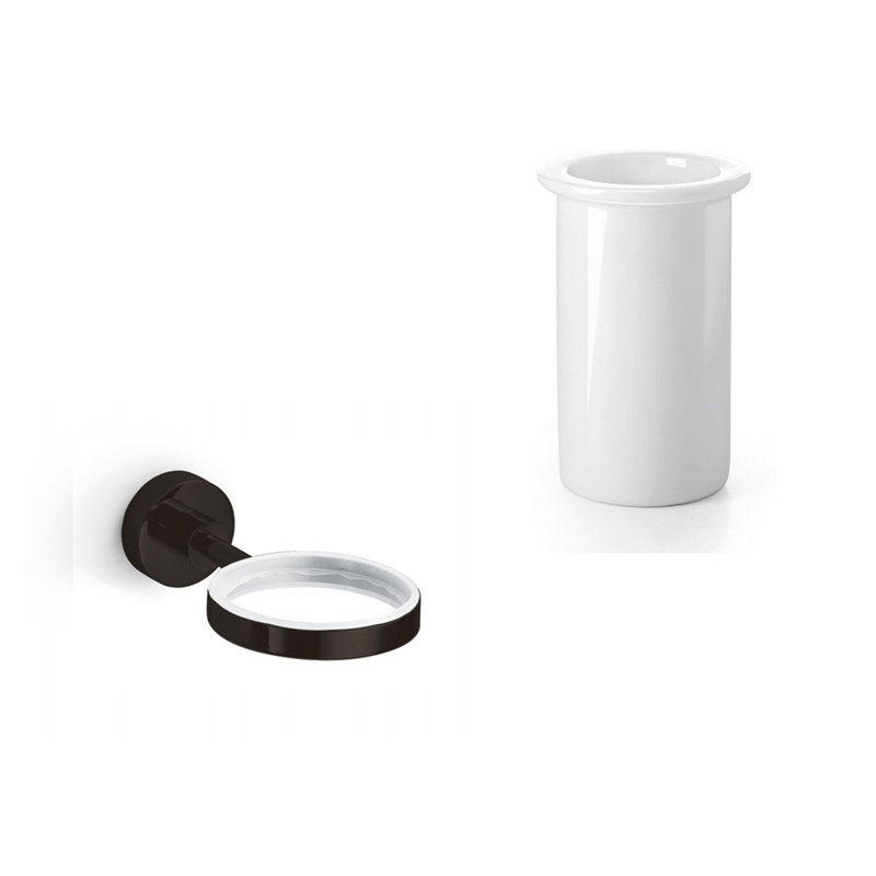 Support et gobelet Baketo, Blanc céramique
