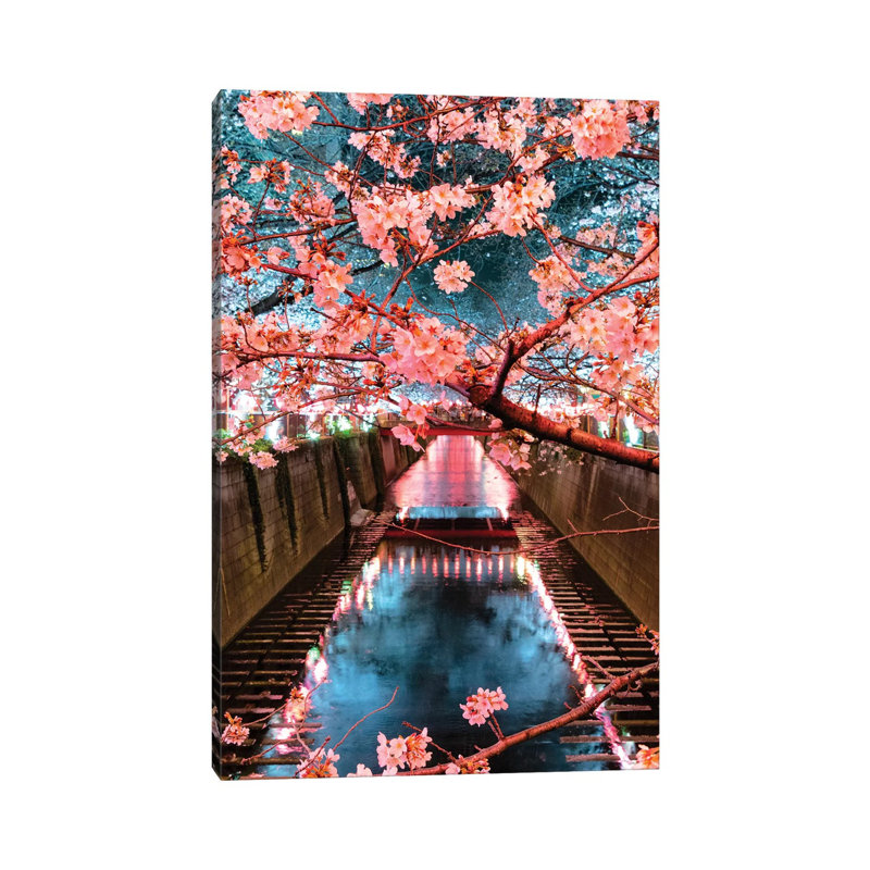 Cherry Blossom At Meguro Canal III by Philippe Hugonnard - Wrapped Canvas Gallery-Wrapped Canvas Giclée