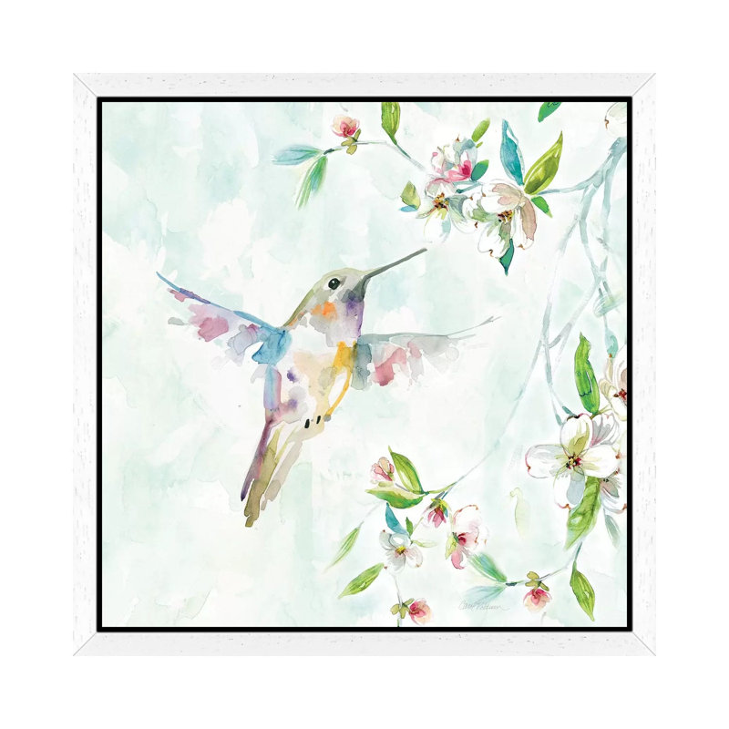 Hummingbird I by Carol Robinson - Wrapped Canvas Painting, 66.04 cm H x 66.04 cm W, White Framed