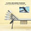Méridienne Sun, chaise pliante 2 pièces, fauteuil inclinable portable