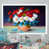 Toile blanche avec cadre photo