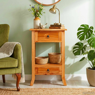  Console avec tiroir naturel 19,88 po x 11,81 po x 29,72 po